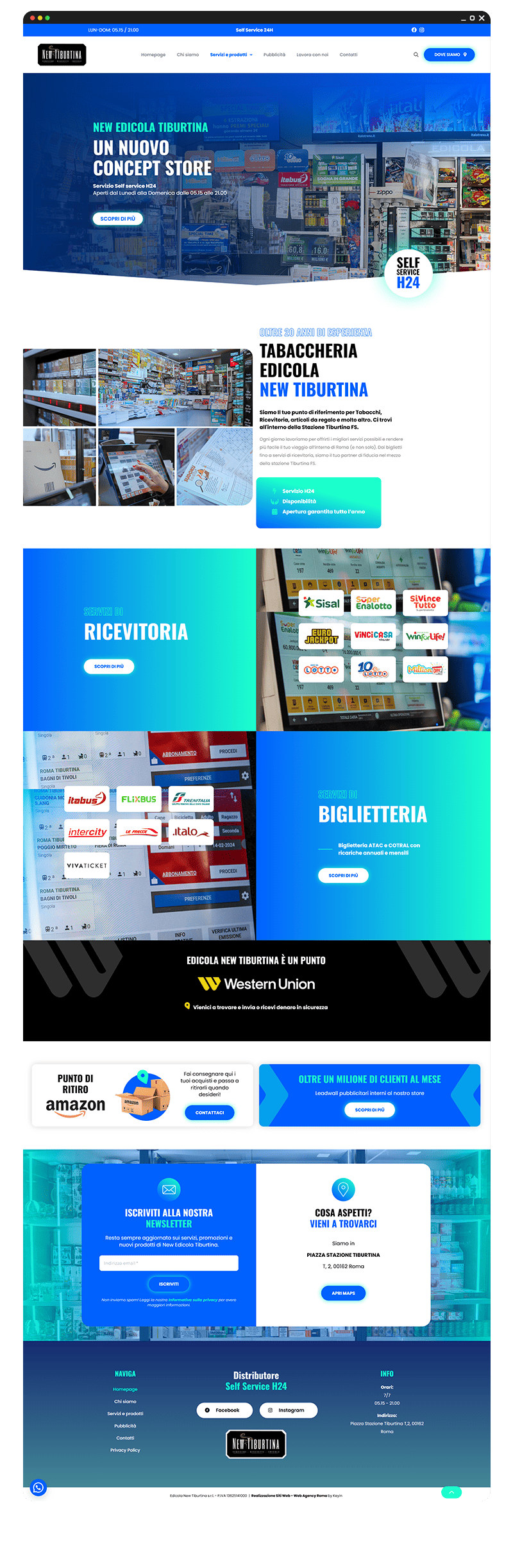 Sito Web Interno New Edicola Tiburtina - Portfolio