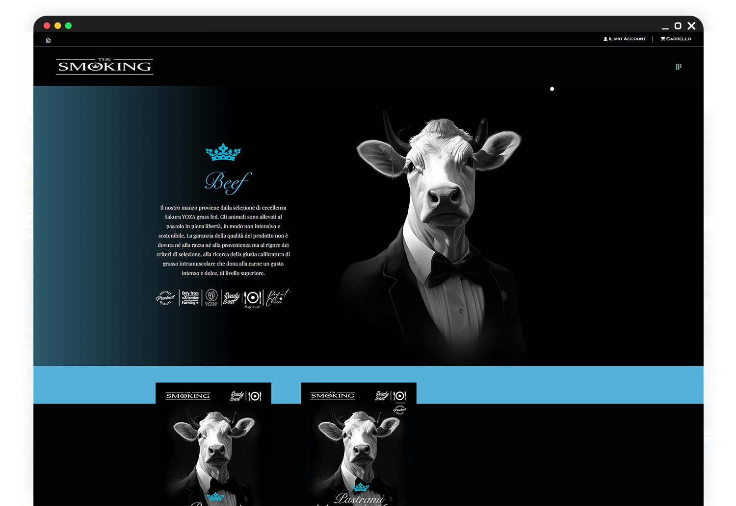 Sito E-Commerce The Smoking - Portfolio