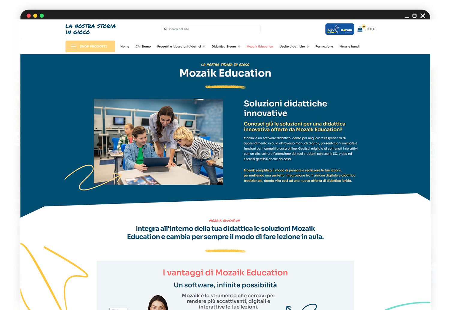 Design Sito Web La Nosdtra Storia in Gioco - Portoflio