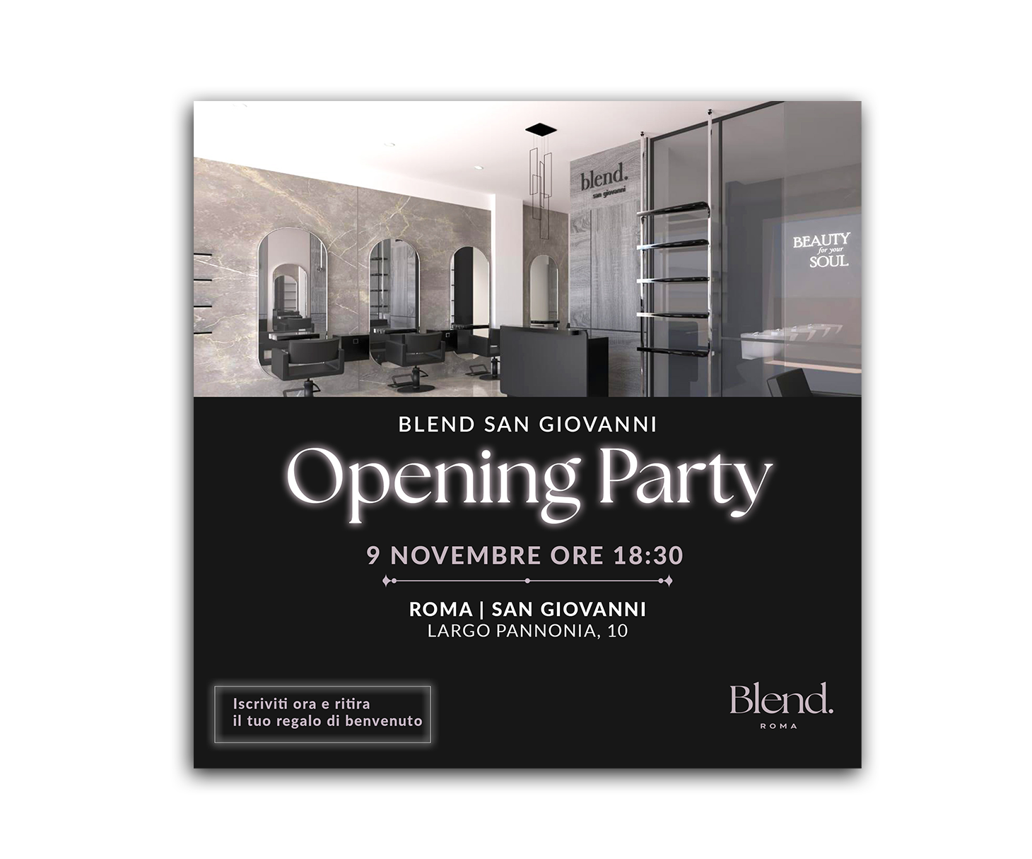 Creazione Grafiche Online Blend Salon Roma - Portoflio