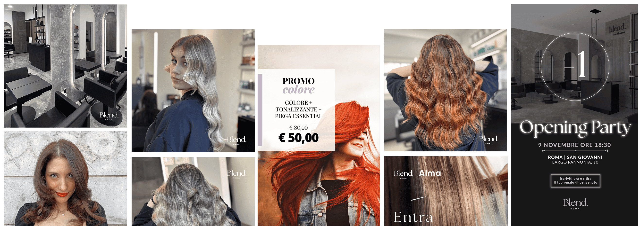 Gestione dei Canali Social Post Blend Salon Roma - Portfolio