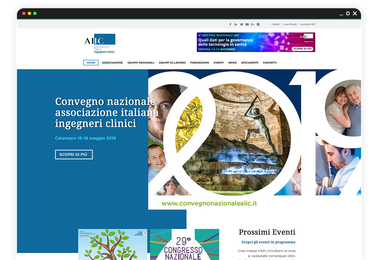 Realizzazione Sito Istituzionale AIIC - Portfolio