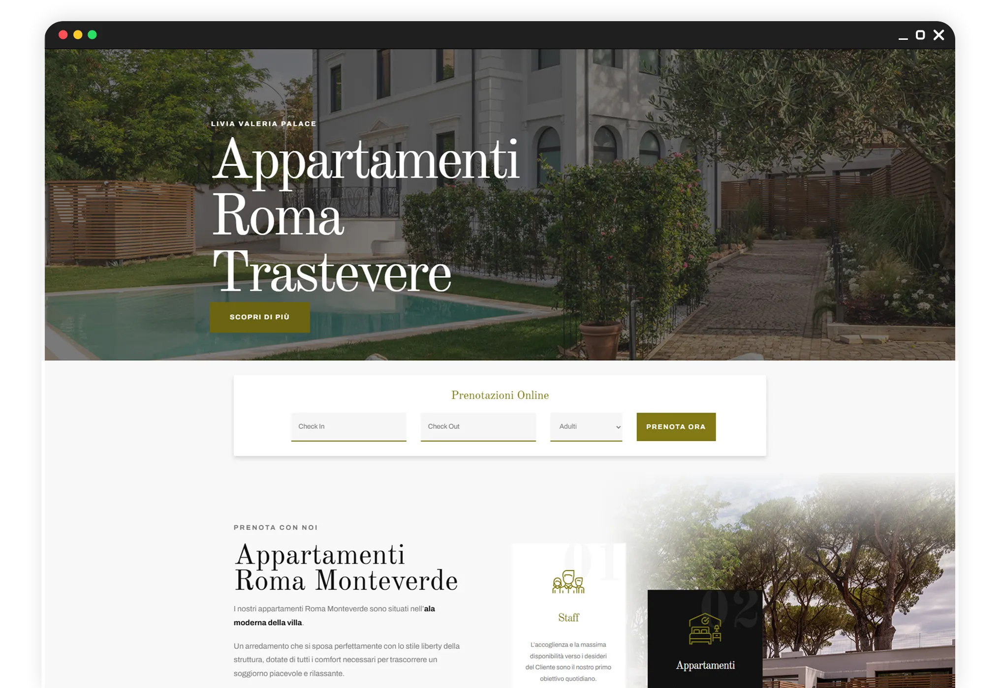 1 Sito Web e Ottimizzazione SEO LiviaValeriaPalace